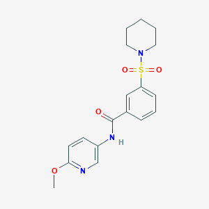 N-(6-methoxypyridin-3-yl)-3-(piperidin-1-ylsulfonyl)benzamide