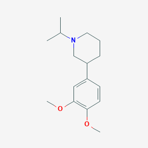 molecular formula C16H25NO2 B8569379 3-(3,4-Dimethoxyphenyl)-1-(propan-2-yl)piperidine CAS No. 62033-64-1