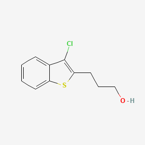 molecular formula C11H11ClOS B8569392 3-(3-Chloro-benzo[b]thiophen-2-yl)-propan-1-ol 