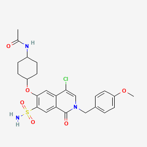Acetamide,n-[cis-4-[[7-(aminosulfonyl)-4-chloro-1,2-dihydro-2-[(4-methoxyphenyl)methyl]-1-oxo-6-isoquinolinyl]oxy]cyclohexyl]-