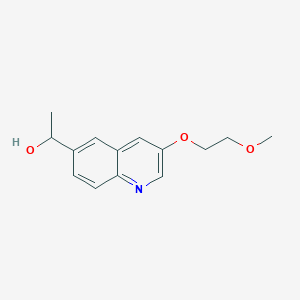 molecular formula C14H17NO3 B8569419 1-(3-(2-Methoxyethoxy)quinolin-6-yl)ethanol 