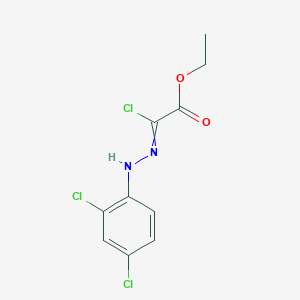 molecular formula C10H9Cl3N2O2 B8569713 Ethyl 2-chloro-2-(2-(2,4-dichlorophenyl)hydrazono)acetate 