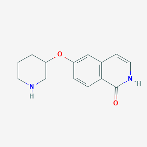 molecular formula C14H16N2O2 B8569733 6-piperidin-3-yloxy-2H-isoquinolin-1-one 