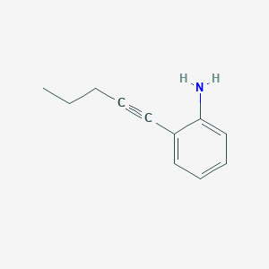 molecular formula C11H13N B8569959 2-Pent-1-ynylaniline 