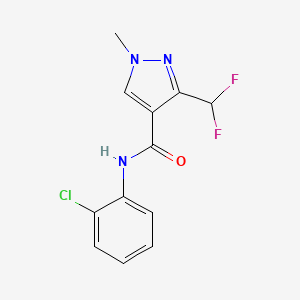 molecular formula C12H10ClF2N3O B8570091 n-(2-chlorophenyl)-3-(difluoromethyl)-1-methyl-1h-pyrazole-4-carboxamide 