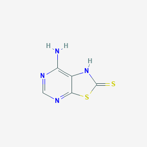 molecular formula C5H4N4S2 B8570192 Thiazolo[5,4-d]pyrimidine-2(1H)-thione, 7-amino- CAS No. 6314-20-1