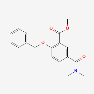molecular formula C18H19NO4 B8570227 methyl 5-(dimethylcarbamoyl)-2-phenylmethoxybenzoate 