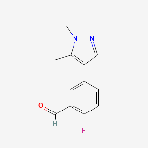 5-(1,5-dimethyl-1H-pyrazol-4-yl)-2-fluoro-benzaldehyde