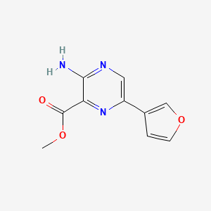 3-Amino-6-(furan-3-yl)-pyrazine-2-carboxylic acid methyl ester