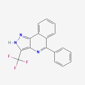molecular formula C17H10F3N3 B8570369 5-phenyl-3-trifluoromethyl-1H-pyrazolo[4,3-c]isoquinoline CAS No. 824968-21-0
