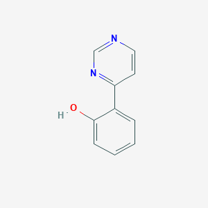 molecular formula C10H8N2O B8570416 4-(2-Hydroxyphenyl)pyrimidine 