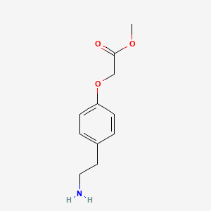 molecular formula C11H15NO3 B8570447 methyl 2-[4-(2-aminoethyl)phenoxy]acetate 