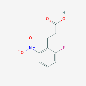 molecular formula C9H8FNO4 B8570464 3-(2-Fluoro-6-nitrophenyl)propanoic acid 