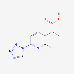 2-[2-methyl-6-(1H-tetrazol-1-yl)pyridin-3-yl]propanoic acid