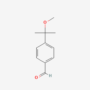 molecular formula C11H14O2 B8570571 4-(2-Methoxypropan-2-yl)benzaldehyde 
