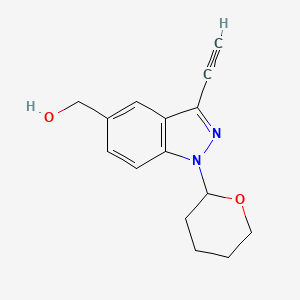 [3-ethynyl-1-(tetrahydro-2H-pyran-2-yl)-1H-indazol-5-yl]methanol