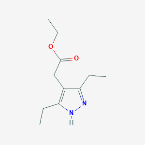 (3,5-diethyl-1H-pyrazol-4-yl)acetic acid ethyl ester