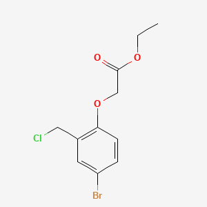molecular formula C11H12BrClO3 B8570644 3JLX06KCV1 CAS No. 13923-56-3