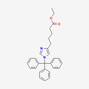 B8570651 1H-Imidazole-4-pentanoic acid, 1-(triphenylmethyl)-, ethyl ester CAS No. 102676-68-6