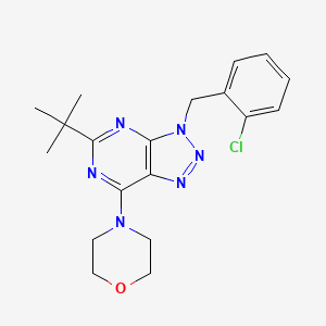 molecular formula C19H23ClN6O B8570680 5-tert-Butyl-3-(2-chloro-benzyl)-7-morpholin-4-yl-3H-[1,2,3]triazolo[4,5-d]pyrimidine 