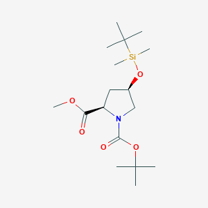 1-(tert-Butyl) 2-methyl (2R,4R)-4-((tert-butyldimethylsilyl)oxy)pyrrolidine-1,2-dicarboxylate