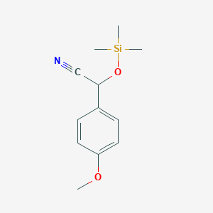molecular formula C12H17NO2Si B8570706 Trimethylsiloxy 4-methoxyphenylacetonitrile 