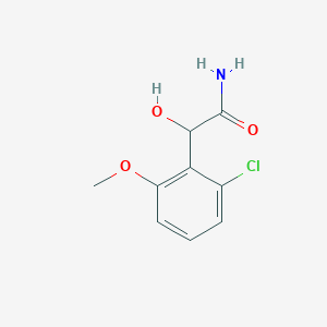 molecular formula C9H10ClNO3 B8570711 2-(2-Chloro-6-methoxyphenyl)-2-hydroxyacetamide 