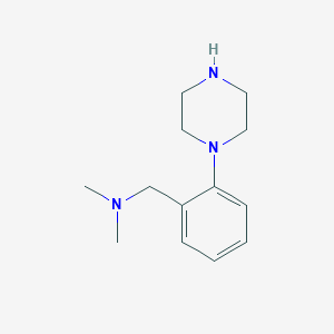 molecular formula C13H21N3 B8570878 N,N-dimethyl-1-(2-piperazin-1-ylphenyl)methanamine 