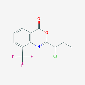 4H-3,1-Benzoxazin-4-one, 2-(1-chloropropyl)-8-(trifluoromethyl)-