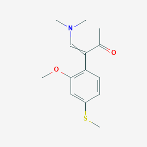 molecular formula C14H19NO2S B8571347 4-(Dimethylamino)-3-[2-methoxy-4-(methylsulfanyl)phenyl]but-3-en-2-one CAS No. 88594-76-7