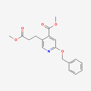 molecular formula C18H19NO5 B8571352 Methyl 2-(benzyloxy)-5-(3-methoxy-3-oxopropyl)isonicotinate 