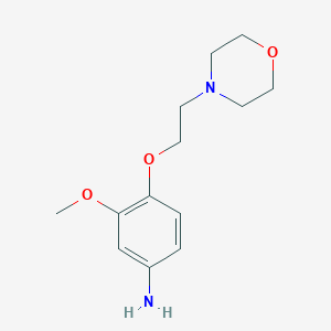 molecular formula C13H20N2O3 B8571366 3-Methoxy-4-(2-morpholin-4-yl-ethoxy)-phenylamine 