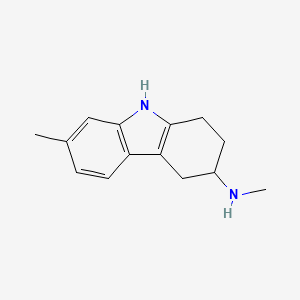molecular formula C14H18N2 B8571377 N,7-Dimethyl-2,3,4,9-tetrahydro-1H-carbazol-3-amine CAS No. 60481-65-4