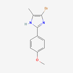 molecular formula C11H11BrN2O B8571384 5-Bromo-2-(p-methoxyphenyl)-4-methylimidazole 