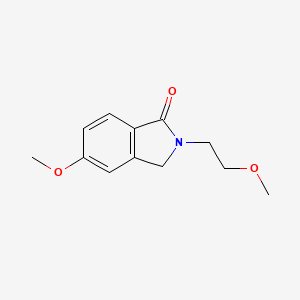 molecular formula C12H15NO3 B8571465 5-Methoxy-2-(2-methoxy-ethyl)-2,3-dihydro-isoindol-1-one 