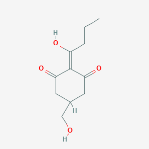 molecular formula C11H16O4 B8571567 2-(1-Hydroxybutylidene)-5-(hydroxymethyl)cyclohexane-1,3-dione CAS No. 116431-06-2