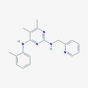 5,6-dimethyl-N4-(2-methylphenyl)-N2-(pyridin-2-ylmethyl)pyrimidine-2,4-diamine