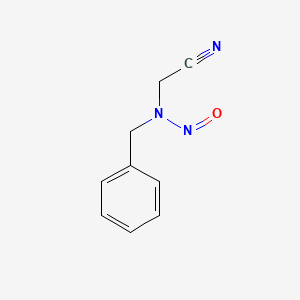 molecular formula C9H9N3O B8571656 Acetonitrile, (nitroso(phenylmethyl)amino)- CAS No. 1202-33-1