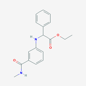 molecular formula C18H20N2O3 B8571836 Ethyl 2-(3-(methylcarbamoyl)phenylamino)-2-phenylacetate 