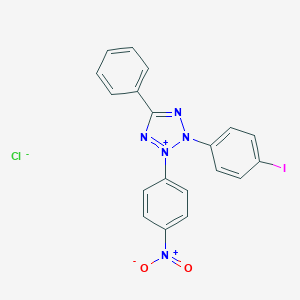 molecular formula C19H13IN5O2.Cl<br>C19H13ClIN5O2 B085719 (+)-Intermedine CAS No. 146-68-9