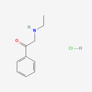 molecular formula C10H14ClNO B8571941 N-ethyl-alpha-aminoacetophenone hydrochloride 