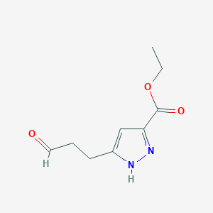 ethyl 5-(3-oxopropyl)-1H-pyrazole-3-carboxylate