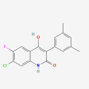 7-chloro-3-(3,5-dimethylphenyl)-4-hydroxy-6-iodoquinolin-2(1H)-one