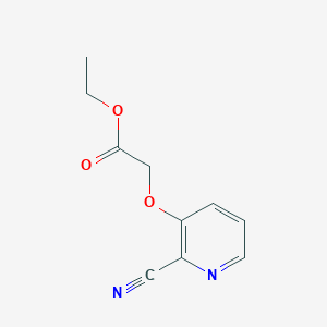 molecular formula C10H10N2O3 B8572017 Acetic acid, 2-[(2-cyano-3-pyridinyl)oxy]-, ethyl ester CAS No. 183428-95-7