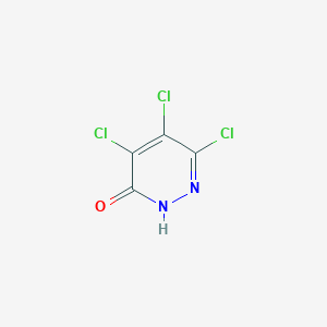 molecular formula C4HCl3N2O B8572029 4,5,6-Trichloropyridazine-3(2H)-one 