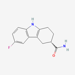 (3S)-6-fluoro-2,3,4,9-tetrahydro-1H-carbazole-3-carboxamide