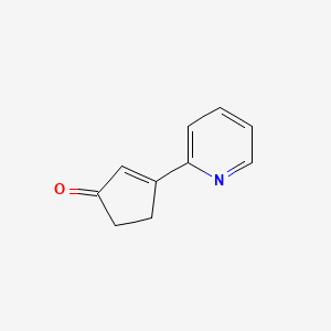 molecular formula C10H9NO B8572062 3-(2-Pyridyl)-2-cyclopenten-1-one 