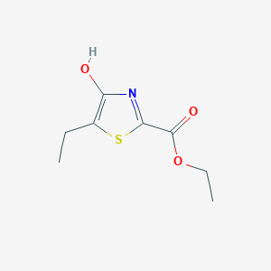 molecular formula C8H11NO3S B8572087 ethyl 5-ethyl-4-hydroxy-1,3-thiazole-2-carboxylate 
