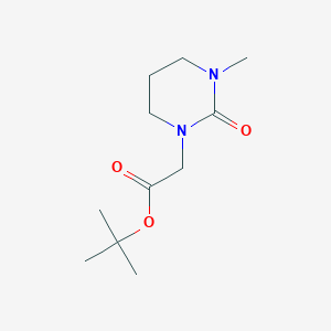 molecular formula C11H20N2O3 B8572127 tert-butyl 2-(3-methyl-2-oxo-1,3-diazinan-1-yl)acetate CAS No. 1190392-69-8