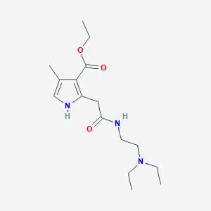 molecular formula C16H27N3O3 B8572229 ethyl 2-[2-[2-(diethylamino)ethylamino]-2-oxoethyl]-4-methyl-1H-pyrrole-3-carboxylate 